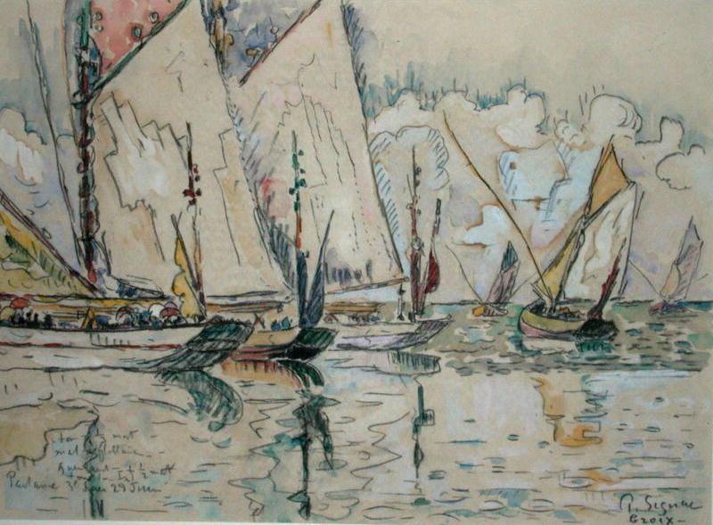 Paul Signac Departure of Three-Masted Boats at Croix-de-Vie Germany oil painting art